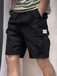 Camouflage Men's Casual Cargo Shorts, Versatile Knee Length Pants - Multicolor - View 3