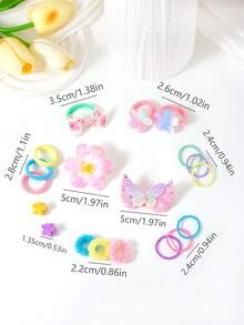 Bộ 892 phụ kiện tóc dễ thương nhiều màu sắc dành cho bé gái - Kẹp tóc, Dây buộc tóc, Kẹp tóc cánh bướm, Dây buộc tóc, Đồ trang trí tóc, Kẹp tóc cho học sinh tiểu học - Nhiều màu - Xem 8