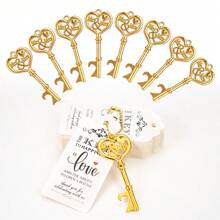 10/30/50 PCS Quà tặng đám cưới Móc mở chai chìa khóa, Quà tặng tiệc cô dâu có thẻ cảm ơn và dây chuyền, Quà tặng tiệc em bé cho khách hoặc quà lưu niệm cho khách số lượng lớn - Nhiều màu - Xem 6
