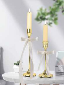 2pcs/3pcs/6pcs Electroplated Polished Metal Iron Candle Holder, Simple And Modern Light Luxury Hollow Wedding Party, Candlelight Dinner, Family Living Room, Candle Holder Decoration, Graduation Gift, Women's Gift, Winter Gift, Close Friend Gift - View 6