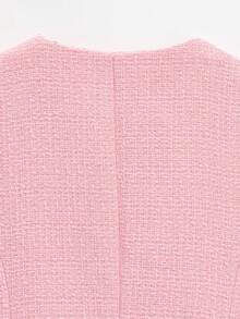 Women's Sleeveless Solid Color Gold Buckle Waistcoat Top, Spring And Autumn