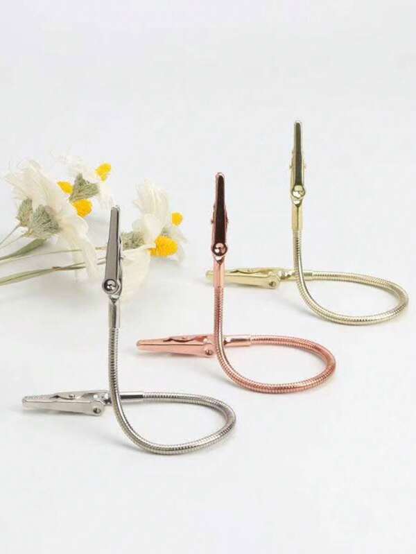 1 pièce de clips polyvalents minimalistes en tube souple, clips pour bobine anti-moustique, étiquette de prix, photo/mémo, couleur aléatoire
