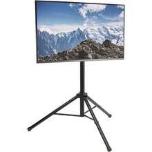 Black Tripod LCD LED Flat Screen TV Display Floor Stand, Portable Height Adjustable Mount - 1 - View 1