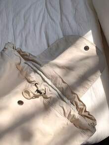 2025 New Drawstring Pleated Casual Backpack, Practical Large Capacity Student Book Bag For Men/Women, Back To School, Water-Repellent Nylon, Multiple Colors Available, School Supplies, School Backpack, School Bag, Backpack For School, Back To School Backpack, School Bookbag, Big Backpack, Backpack School, Back To School Bags, Waterproof, Lightweight, Portable, Foldable, Classic Casual, Suitable For Teen Girls Women College Students, Perfect For Back To School, First Day Of School, Middle School, High School - Beige - View 11