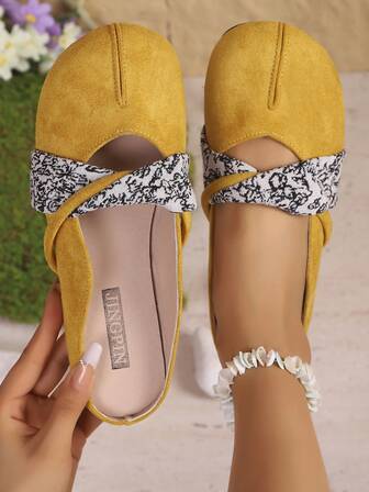 法式室内/室外一脚蹬穆勒拖鞋，2025年夏季新款，温柔气质，适合搭配连衣裙