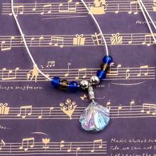 1 pieza Collar con colgante de piedra preciosa y concha, diseño de amor y espacio profundo Rafayel, para mujeres y hombres, regalo y joyería de cosplay