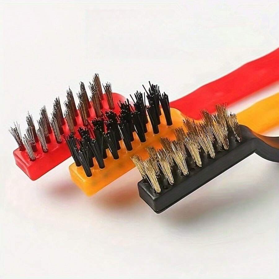 3PCS Kitchen Gas Stove Cleaning And Removing Stainless Steel Wire Brush, Kitchen Faucet Groove Brush Gap Brush - Multicolor - View 1