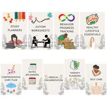 1pc Autism Care Binder,120page Care Plan For Autistic Patients - Multicolor - View 3