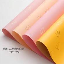 20 张花卉包装纸，防水花束包装纸，礼品包装纸，适用于插花、情人节、母亲节、派对、婚礼、生日和任何场合