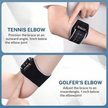 1 pezzo Manicotto compressivo regolabile per il gomito, supporto per gomito da golf con tampone rimovibile, fascia unisex per gomito del tennista