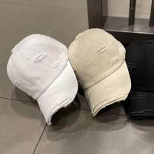 1pc Vintage Distressed Plain Baseball Cap, Unisex Sun Hat For Outdoor, Couples Matching, Valentine's Day Gift