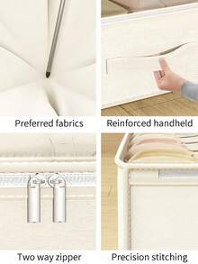 1pc/2pcs Hộp đựng đồ gia cố chống bụi dưới gầm giường có tay cầm để đựng chăn bông, chăn, đồ giường, gối và đồ chơi Phụ kiện phòng ngủ - Nhiều màu - Xem 7