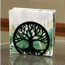 2pcs Gold Metal Tissue Paper Holder, Decorative Bar Tabletop Cafe Dining Room Napkin Dispenser - Multicolor - View 5