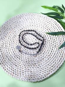 1pc Classic Ink Flower Acrylic Resin Bracelet, Suitable For Daily Wear By Men - Beads - View 14