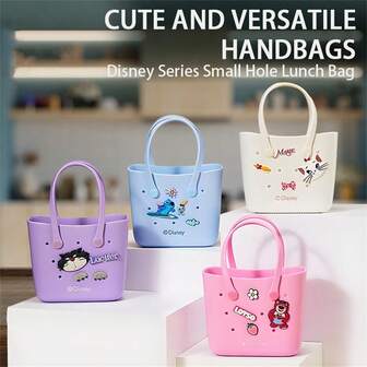 Miniso Disney Anime Lotso Lunch Box Bento Bag Cartoon Cute Handbag Portable Large Capacity Storage Bags