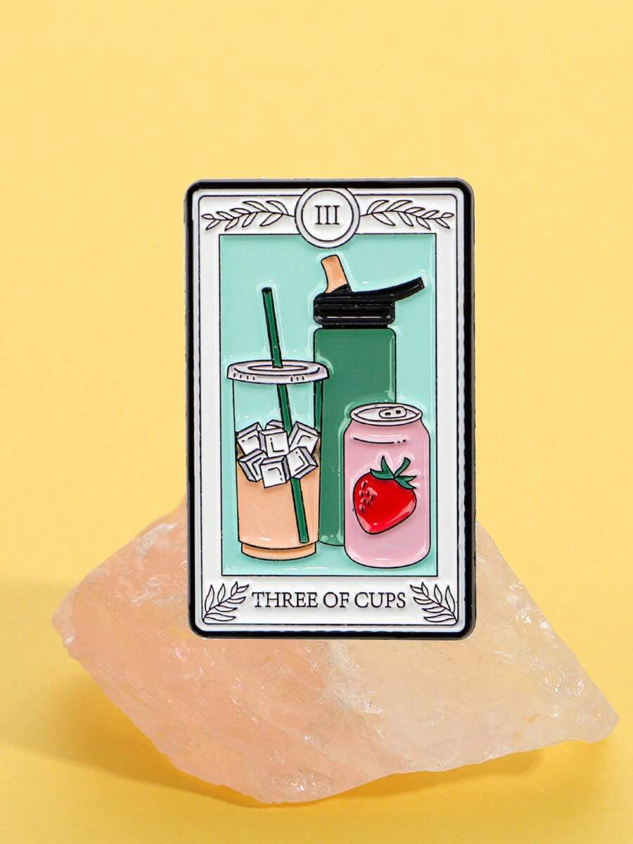 1PC Reminder Tarot Enamel Pin Illustration Brooch Pines Lapel Pins Badge On Backpack Clothes Accessories Fashion Jewelry Gift - Multicolor - View 1