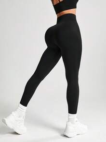 1 szt. Damskie legginsy Basic 7/8 Yoga Belt, do biegania, ćwiczeń, fitnessu, czarne