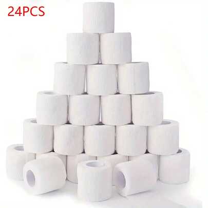 24pcs Soccer Sports Bandages Breathable Self-Adhesive Bandage Ankle Palm Elastic Sports Tape Wrap