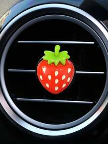 1件装汽车出风口装饰可爱草莓汽车空调装饰