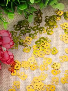 400pcs Paper Confetti, Anniversary Paper Confetti Decorations For The 50th Anniversary Decor Birthday Table Decoration Paper Confetti