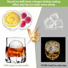 16 Ice Hockey Molds, Easy To Release Circular Ice Cube Molds, Perfect For Cocktails, Beverages, And Kitchen Use, Reusable Ice Tray