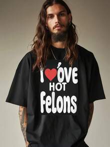 1 camiseta con gráfico creativo | Me encantan los delincuentes calientes imprimir | Diseño creativo único, estilo artístico, unisex, para todas las estaciones, regalo perfecto para seres queridos, amigos y familiares. - Blanco - Ver 2