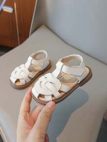 Heart-Shaped Summer Sandals For Baby Girls Aged 0-1-2 Years Old, Soft Bottom Toddler Princess Shoes