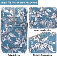Foldable Waterproof Travel Bag Unisex Lightweight Cabin Luggage Gym Tote Weekend Holdall Carry On Handbag For Men And Women Holidays And Gifts - Blue-flowers - View 7