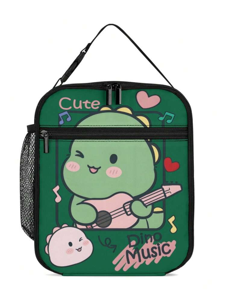 儿童可爱蝴蝶和恐龙保温午餐袋，休闲时尚午餐盒手提包，适合男孩和女孩，适合上学、旅行、野餐，是送给孩子的完美礼物 - 均碼 - 查看 11