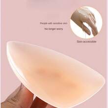 1 对可重复使用三角形硅胶乳贴，女士超薄防滑隐形乳贴，适用于泳装、婚纱、比基尼、吊带背心 - 彩色 - 查看 5