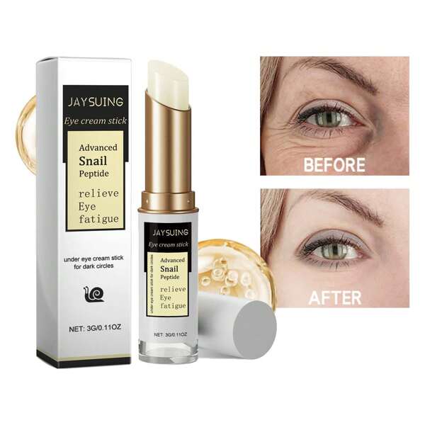 3g [Suitable For Sensitive Skin] Contains Snail Extract, Intensive Care For Dark Circles And Sagging Skin, 24-Hour Close-Fitting Moisturizing, Nighttime Recovery Eye Cream Stick