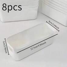 10-Pack White Plastic Storage Boxes With Dividers - Multi-Purpose Open Drawer Organizers For Nursery Rooms, Phone Cases And Bedside Essentials | Space-Saving Clear Design (White) - Hộp lưu trữ - Xem 17