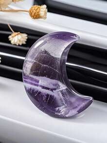 1 件装月亮水晶汽车通风口夹汽车清新剂夹汽车配件女士汽车配件女士汽车清新剂石英水晶汽车空气清新剂通风口夹最佳