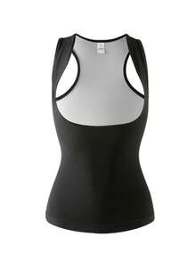 女士运动塑身背心、健身训练吸汗背心、跑步塑身背心、女士紧身吸汗背心、百搭修身、收腹健身背心、女士运动背心、跑步运动背心。健身服、健身房配件、腹部瘦身束腹带、腹部瘦身束腹带 - 彩色 - 查看 9