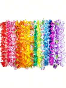 夏威夷宴会热带派对装饰套装 夏威夷桌裙 棕榈叶 芙蓉花 彩色雨伞 水果吸管 菠萝 火烈鸟 夏威夷派对、夏威夷背景、夏威夷装饰 - 彩色 - 查看 12