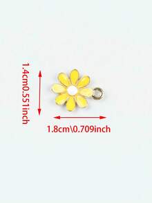 10pcs/20pcs Multi-Color Flower Jewelry Accessories, Mini Cute DIY Alloy Daisy Pendant Charms, Suitable For Earrings, Necklaces, Keychains And Various Jewelry DIY