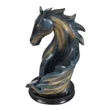 OUKANING Pferd Form Wein Rack Harz Tier Statue Wein Flasche Halter Wein Flasche Halter - Rostbraun - Übersicht 8