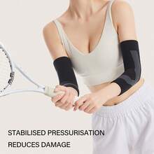 1pc Compression Elbow Sleeve, Elbow Support Brace For Basketball, Tennis And Fitness Exercising - Black - View 5