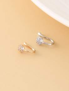 1 Stück Nasenpiercing mit kubischem Zirkonia, stylischer Luxusoptik, Fake Nasenring zum täglichen Tragen für Frauen - Verschiedenfarbig - Übersicht 4