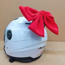 1pc Detachable Bowknot Motorcycle Helmet Decoration, Delicate Cute Girl Style Accessory For Bike Cycling