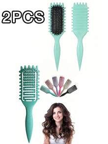 2025 最新款野猪鬃毛卷发造型梳，男女适用 - 顺发、定型、防毛躁，符合人体工学设计，方便携带，适用于沙龙/家居/美容必需品