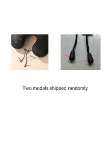 Eye Mask, Earplugs, Anti-Noise And Anti-Brightness Neck Pillow Travel Pillow Compact Neck Pillow Ergonomic Headrest With Velvety Soft Washable Cover For Camping, Travel, Plane, Train, Car, Office - Pink - View 6