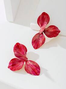 1 paire de boucles d'oreilles en or avec tulipe émaillée peinte à la main avec effet de goutte d'huile. Cadeau surprise pour un port quotidien, les fêtes, l'anniversaire, la fête des mères, la petite amie ou la fille.