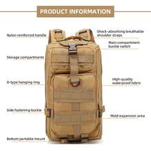Military Tactical Army Backpack Rucksack Camping Hiking Trekking Outdoor Bag 20L - Black - View 3