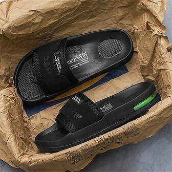 Men's Casual Slippers, Summer Outdoor Wear Fashion Durable Thick Sole Non-Slip Sports Slide Sandals
