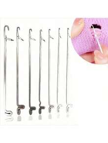 7pcs Crochet Hook Set, Sweater Repair Knitting Tool, DIY Handmade Sewing Set, Three-Way Stationery Needle, Bead Tool Needle, Suitable For All Seasons, Ideal Choice For Crochet Enthusiasts - Multicolor - View 13