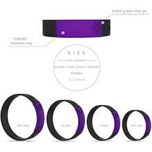 Sport Balance Bracelet Burn Silicone Wristbands Energy Bracelets Sports Band Bracelet Waterproof Lightweight For All Sport Men And Women - PurpleBlack - View 2