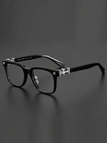 CHARMLIBRARY 2025 New Arrival Fashion Acetate Optical Glasses Frame, Luxury Black Eyeglasses For Men & Women Prescription, Stylish Business Eyewear, Wear-With-Anything Glasses Frame