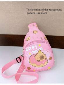 1pc Capybara Chest Bag Cute Cartoon One-Shoulder Crossbody Bag Casual Versatile Storage Chest Bag