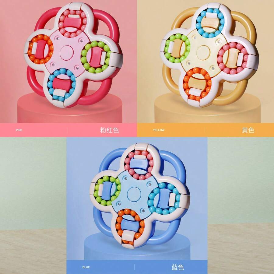 1pc Plus Size 8-Sided Finger Spinner Toy, Relaxation Toy For Teens - Multicolor - View 1